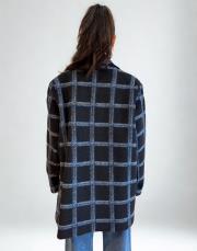 oversize ekose ceket siyah siyah 3