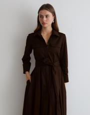 gömlek elbise kahve kahve 2