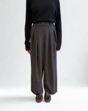 çift pileli pantolon gri gri