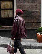 deri ceket bordo bordo 3
