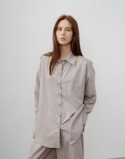 qooq up boyfriend gömlek gri