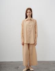 qooq up boyfriend gömlek bej