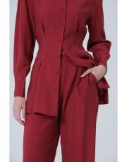 tencel takım bordo bordo 3