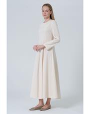 fit elbise ekru ekru 2