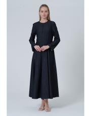 fit elbise lacivert lacivert