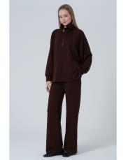 step pantolon kahve kahve