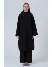 vesp uzun yağmurluk siyah siyah