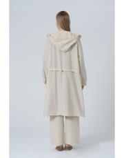 vesp uzun yağmurluk ekru ekru 4