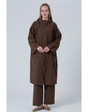 vesp uzun yağmurluk kahve kahve