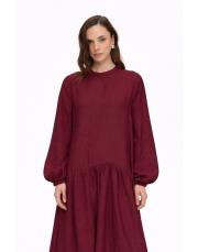zenya elbise bordo bordo