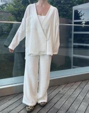 up kimono takım beyaz